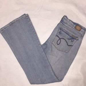Hint flare bottom jeans, size 7